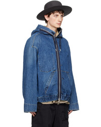 blaue Jeansjacke von Sacai