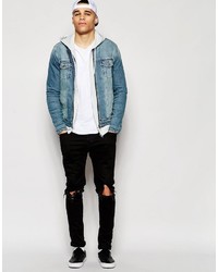 blaue Jeansjacke von Asos