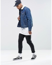 blaue Jeansjacke von Asos