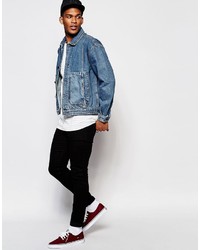 blaue Jeansjacke von Asos