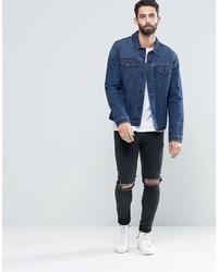 blaue Jeansjacke von Asos