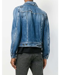 blaue Jeansjacke von Saint Laurent