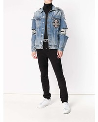 blaue Jeansjacke von Balmain