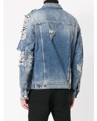 blaue Jeansjacke von Balmain