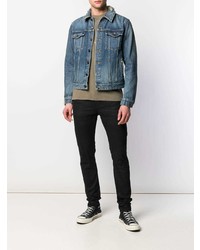 blaue Jeansjacke von Saint Laurent