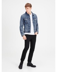 blaue Jeansjacke von Jack & Jones