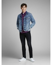 blaue Jeansjacke von Jack & Jones