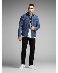 blaue Jeansjacke von Jack & Jones