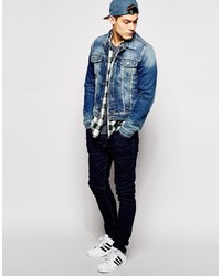 blaue Jeansjacke von Jack and Jones