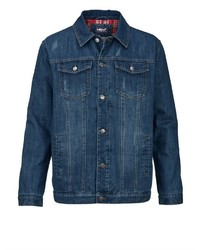 blaue Jeansjacke von MEN PLUS BY HAPPY SIZE