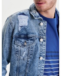 blaue Jeansjacke von ONLY & SONS