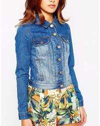 blaue Jeansjacke von Warehouse