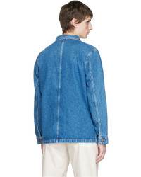 blaue Shirtjacke aus Jeans von Nudie Jeans