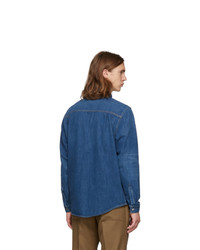blaue Shirtjacke aus Jeans von Burberry
