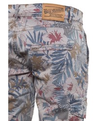 blaue Jeansshorts mit Blumenmuster von BLUE MONKEY