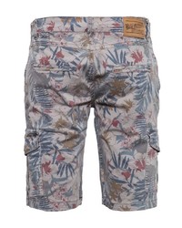 blaue Jeansshorts mit Blumenmuster von BLUE MONKEY