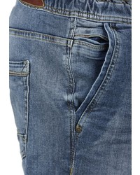 blaue Jeansshorts mit Destroyed-Effekten von BLEND