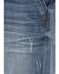 blaue Jeansshorts mit Destroyed-Effekten von BLEND