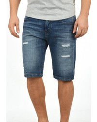 blaue Jeansshorts mit Destroyed-Effekten von INDICODE