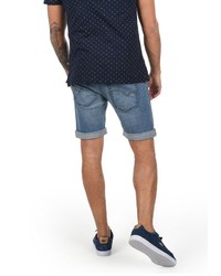 blaue Jeansshorts mit Destroyed-Effekten von INDICODE