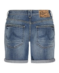 blaue Jeansshorts mit Destroyed-Effekten von Petrol Industries