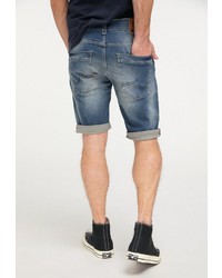 blaue Jeansshorts mit Destroyed-Effekten von Petrol Industries