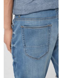 blaue Jeansshorts mit Destroyed-Effekten von Q/S designed by