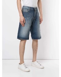 blaue Jeansshorts mit Destroyed-Effekten von Love Moschino