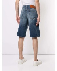 blaue Jeansshorts mit Destroyed-Effekten von Love Moschino