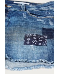 blaue Jeansshorts mit Flicken von edc by Esprit