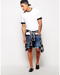 blaue Jeansshorts von Asos