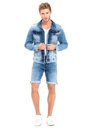 blaue Jeansshorts von Cross Jeans