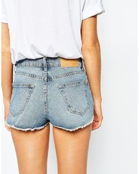 blaue Jeansshorts von Cheap Monday