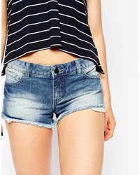 blaue Jeansshorts von Pieces