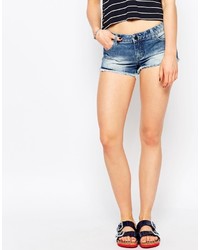 blaue Jeansshorts von Pieces