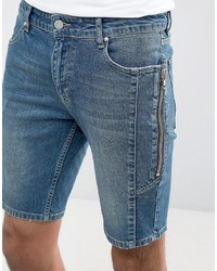 blaue Jeansshorts von Asos