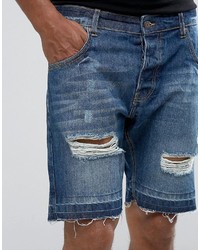 blaue Jeansshorts von Brave Soul