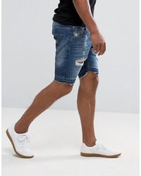 blaue Jeansshorts von Brave Soul