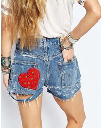 blaue Jeansshorts von Reclaimed Vintage