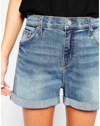 blaue Jeansshorts von Weekday