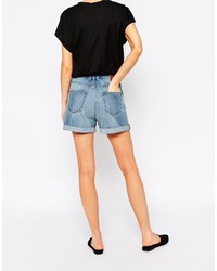 blaue Jeansshorts von Weekday