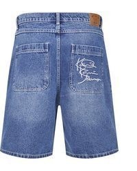 blaue Jeansshorts von karl kani