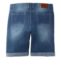 blaue Jeansshorts von MEN PLUS BY HAPPY SIZE