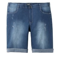 blaue Jeansshorts von MEN PLUS BY HAPPY SIZE