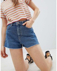 blaue Jeansshorts von Monki