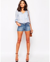 blaue Jeansshorts von Warehouse