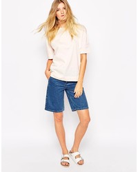 blaue Jeansshorts