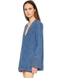 blaue Jeanstunika von Free People