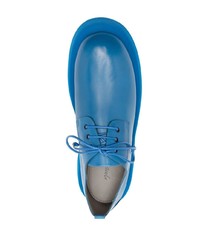 blaue klobige Leder Derby Schuhe von Marsèll