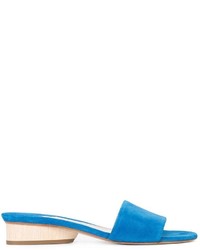 blaue klobige Sandaletten von Paul Andrew